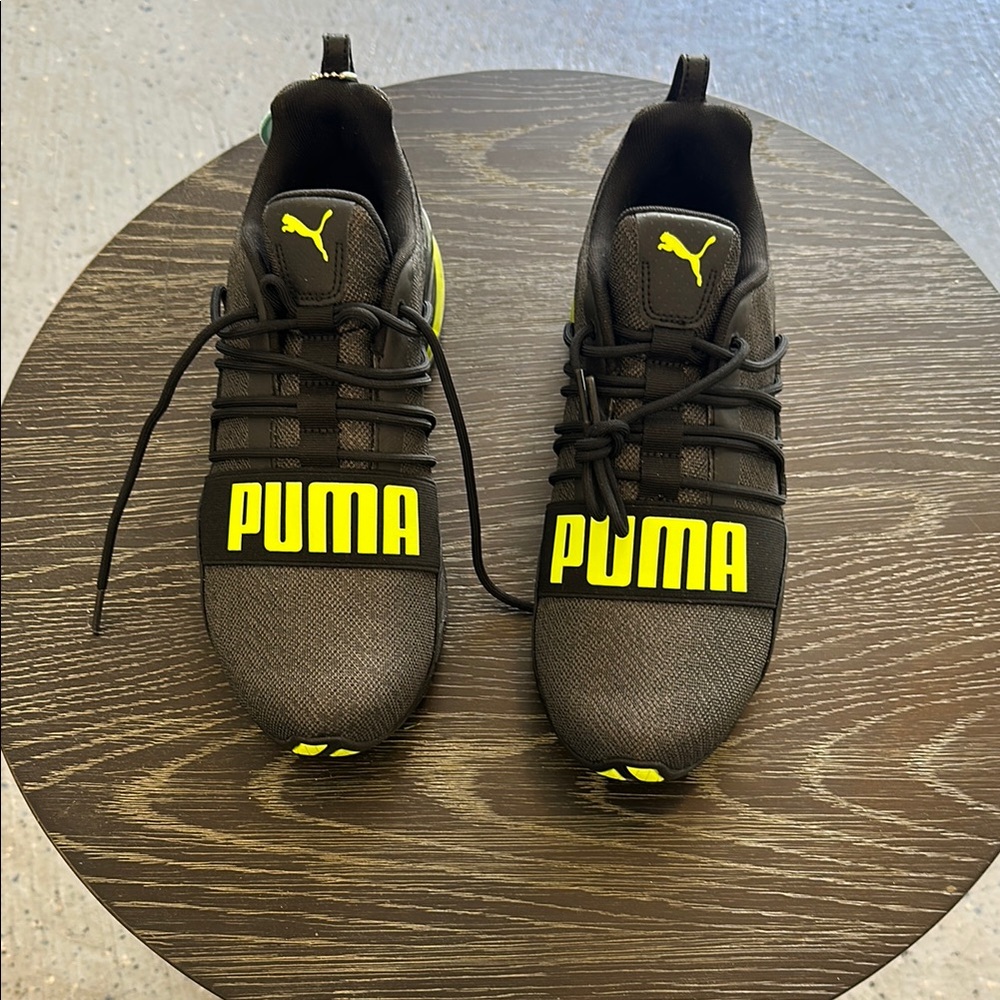 Puma Black Sneakers with Yellow Highlights